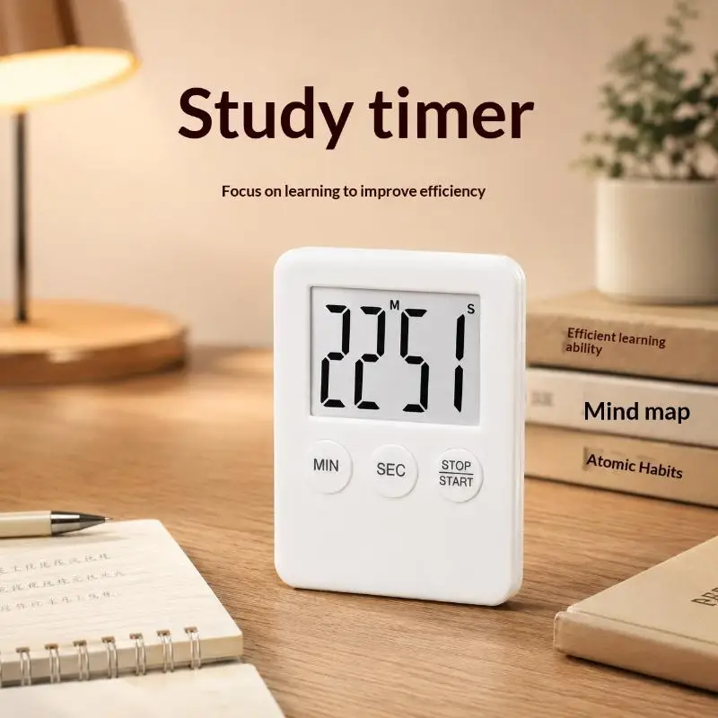 Magnetic Digital Kitchen Timer Multicolor Countdown Alarm Tool For Cooking Baking Students Study Exercise Time Management Desk