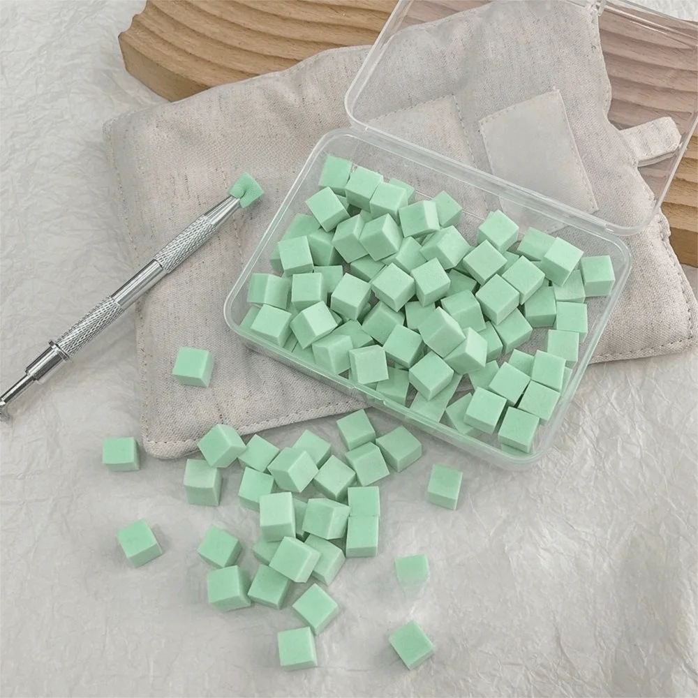 Coloring Stamping Gradient Nail Sponge Set Soft High Rebound Nail Stamper Sponge Nail Care with Grabbing Pen