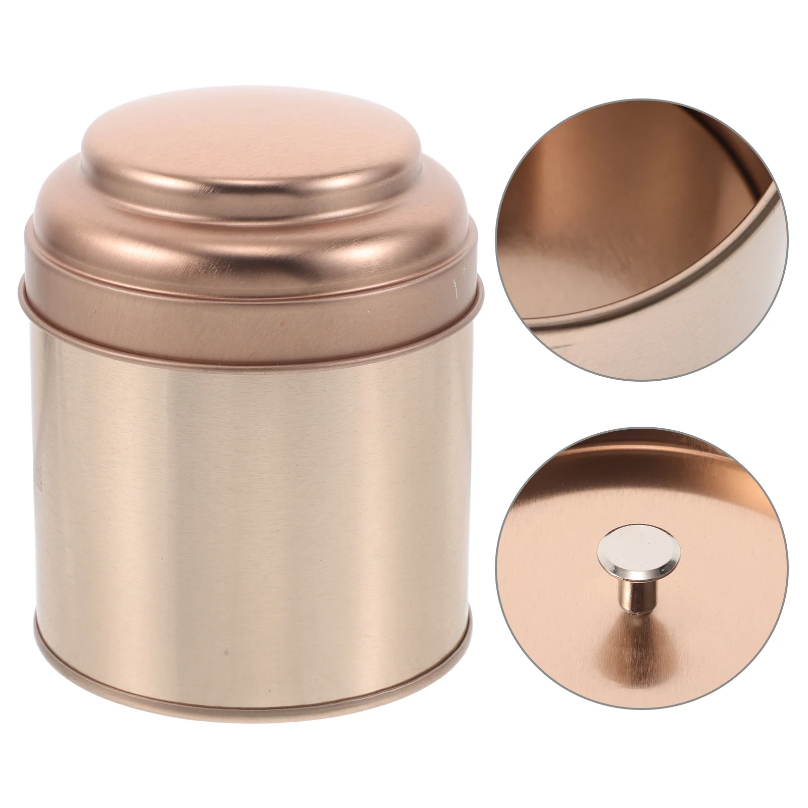 

6Pcs Sealed Tea Canister Round Metal Tin Container Airtight Storage for Loose Leaf Tea Coffee Spices Kitchen Organization