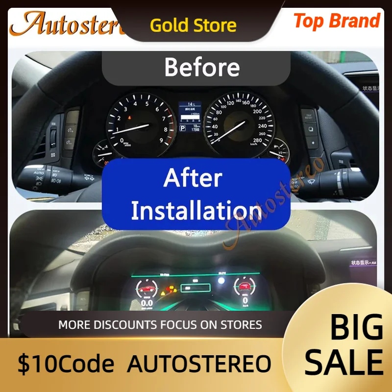 Digital Cluster Virtual Cockpit Odometer For Infiniti Q70 Q70L 2015-2020 Car Multimedia Player Dashboard Speed Meter Screen