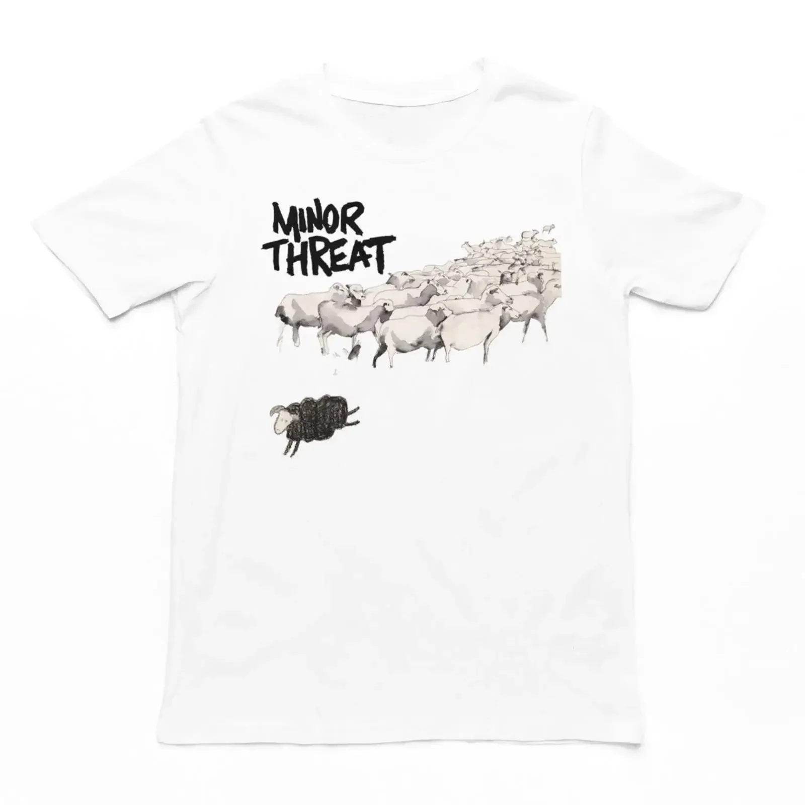 Minor Threat Out Of Step Mens T Shirt Music Classic Rock Band New White vintage Washed homme Casual fashion