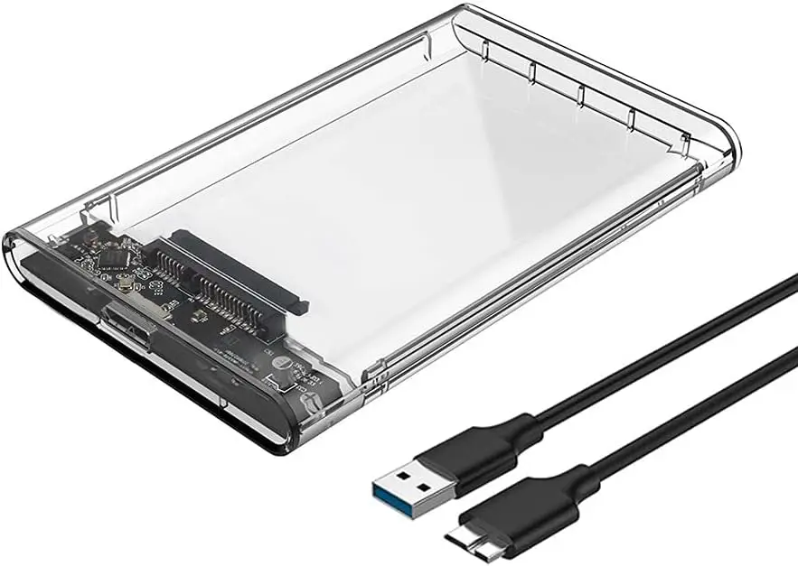 2.5 Inch SATA to USB 3.1 External Hard Drive Enclosure, Tool-Free for SSD & HDD