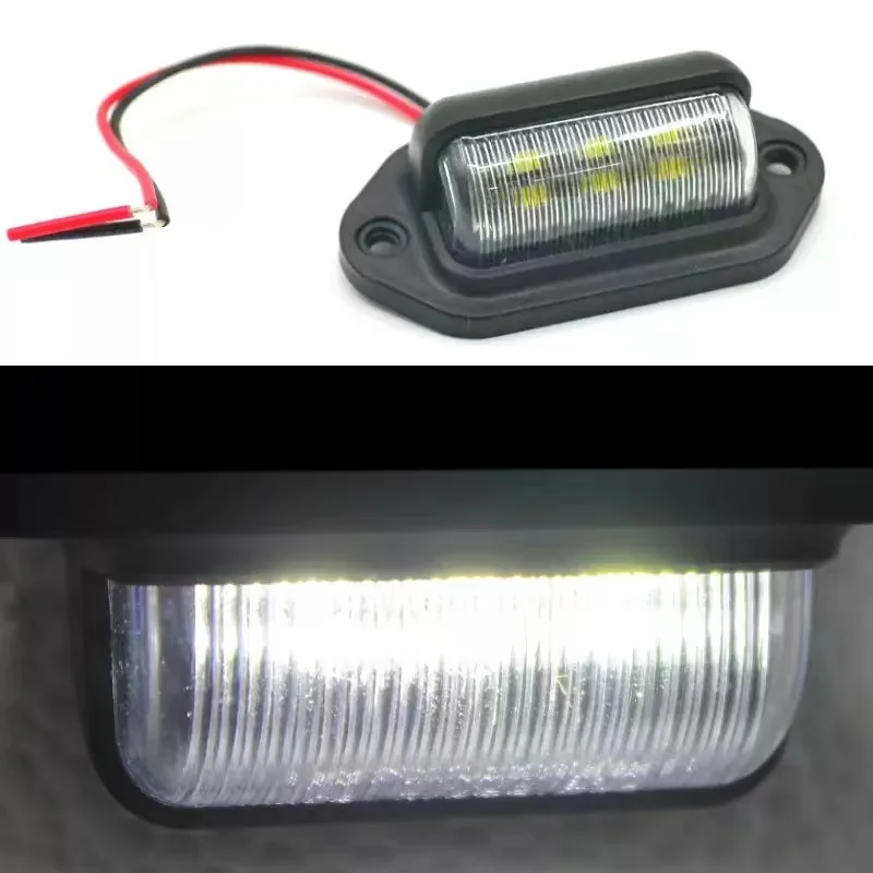 2PCS Car License Light For SUV Truck Trailer Van Tag Step Lamp White Bulbs Car Products License Plate Lights