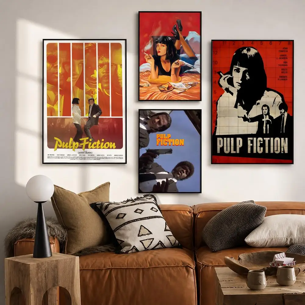 Movie Pulp Fiction Poster HD poster wall art self-stick no-residue for home cafe office great gift