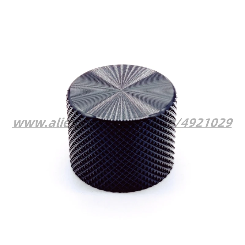 1PCS 21.5×17MM Black Aluminum Cap D Axis Flower Axis Potentiometer Encoder Switch Car Knob 21.5*17 Half Shaft Flower Shaft 6MM