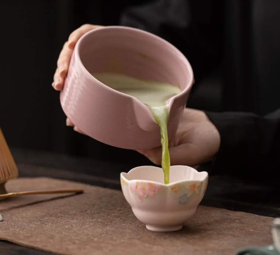 

Pink Japanese Matcha Tea Set 1-4 Piece Matcha Powder Kit Matcha Bowl Set Whisk AccessoriesHolder for Tea Lovers Tea-Making Tools