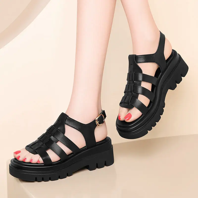 Women Sandals Summer New Platform Sport Sandals Outdoor High Heel Roman Sandals Casual Beach Ladies Sandals Sandalias De Mujer