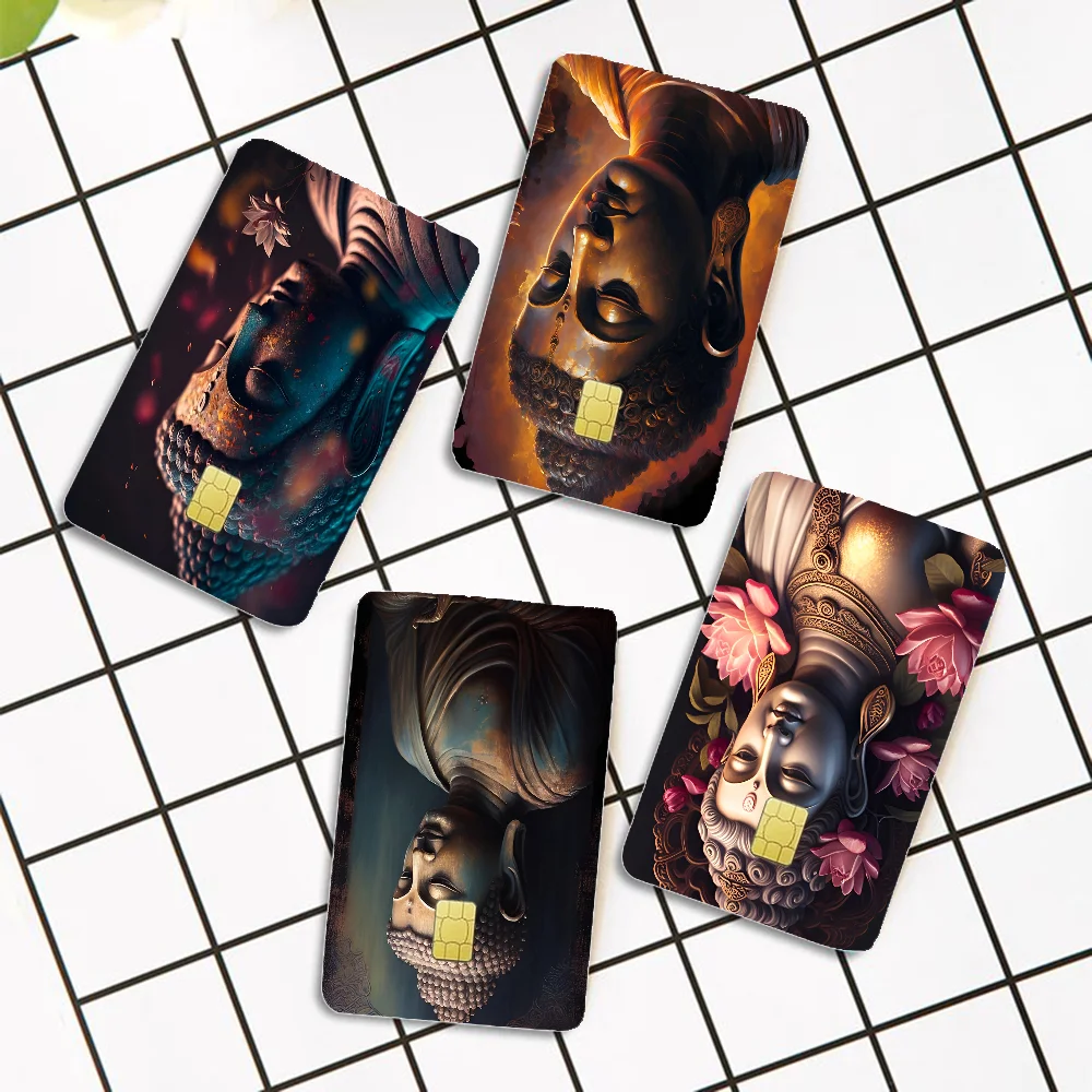 Buddhism Buddha Statue Anmie Sticker Film Skin Cover For Credit Card Debit Bank Card Front