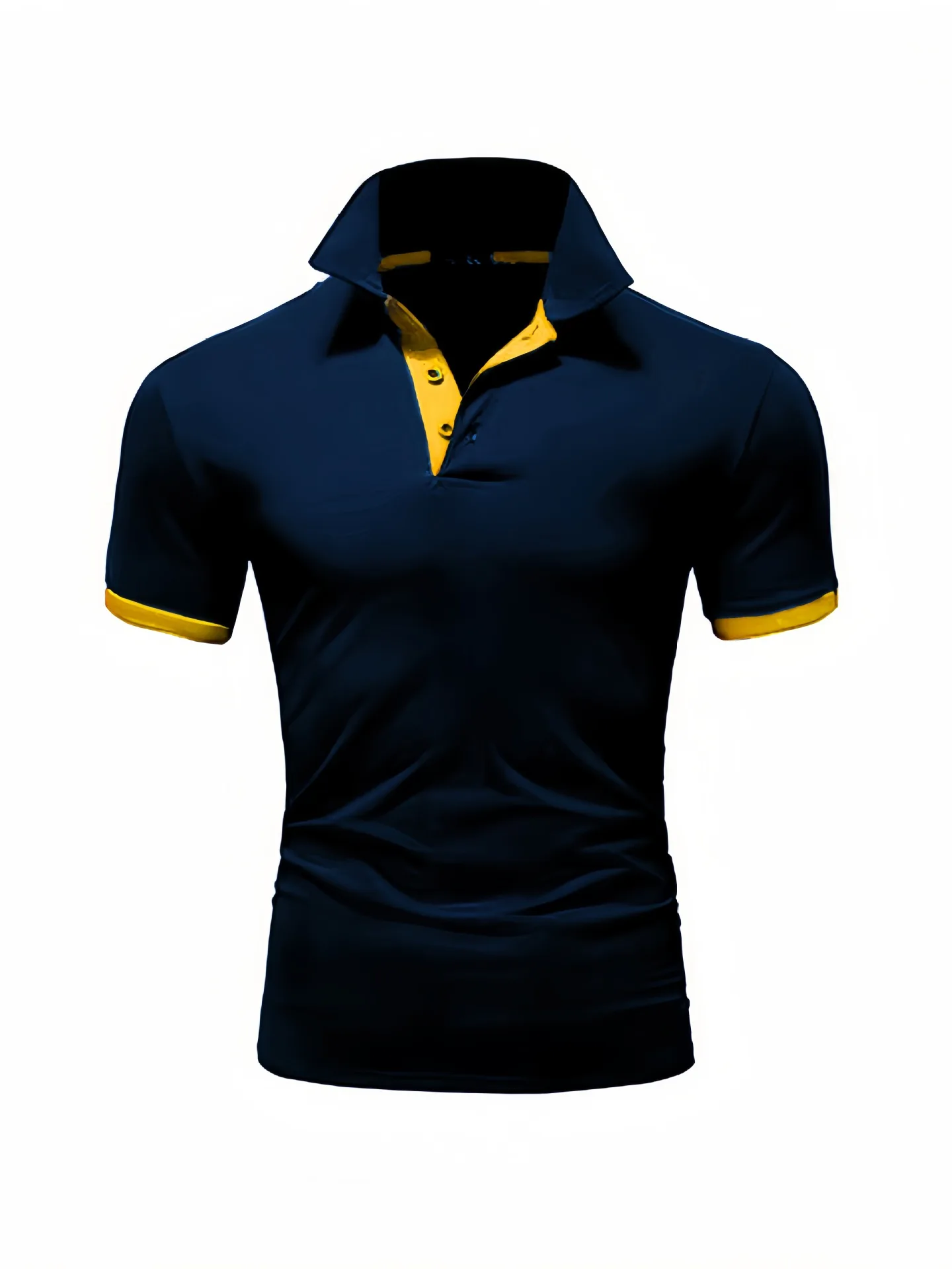 New Mens Short Sleeve Polo Shirt Solid Color Streetwear Lightweight Lapel Tshirts for Men Summer Jogging Sport Tops