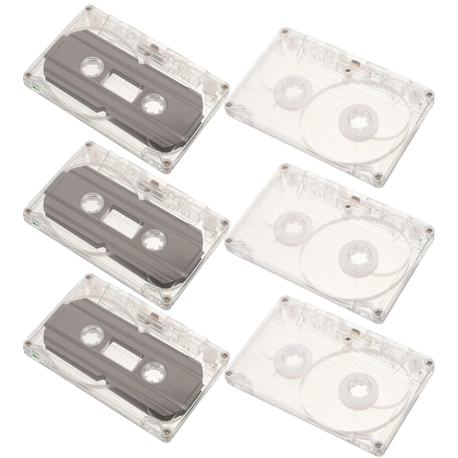 

6 Pcs Colorful Song Belt Decoration Empty Cassette Tapes Craft DIY Retro Style Living Room Study Accessories