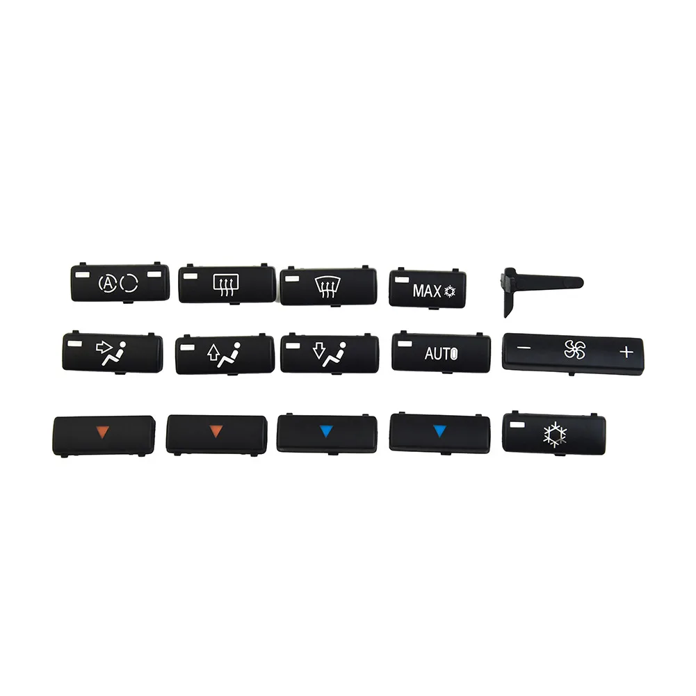 

14pcs Ac climate control Accessories Air Conditioning Auto Black Button Car Cover Interior Protector Switch New