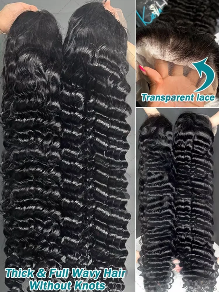 250 Density Loose Wave 13x6 13x7 Lace Front Human Hair Wigs Brazilian 30 40 Inch Curly Wigs Deep Wave HD 13x4 Lace Frontal Wig image 2