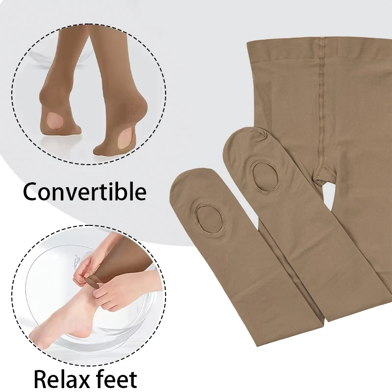 Ultra Soft Pro Dance Tights für Mädchen, Ballet-Übergangsstrumpfhose für Damen, ultraweiche Pro Convertible-Übergangsstrumpfhose
