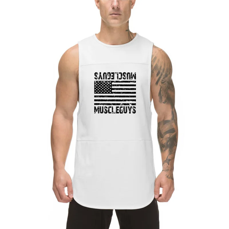 summer Men Vest Breathable Quick-Dry Polyester Sleeveless Gym Pumping iron Tank Tops For Bodybuilding Workout Fitness Sport Vest