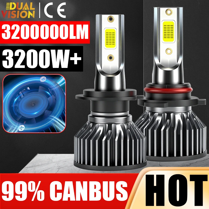 

Dualvision H7 H11 H4 Hi/Lo H1 H3 H8 H9 9005 9006 HB3 HB4 9012 HIR2 LED Car Headlight Bulbs CANBUS 6000K COB Chips Fog Lights 12V