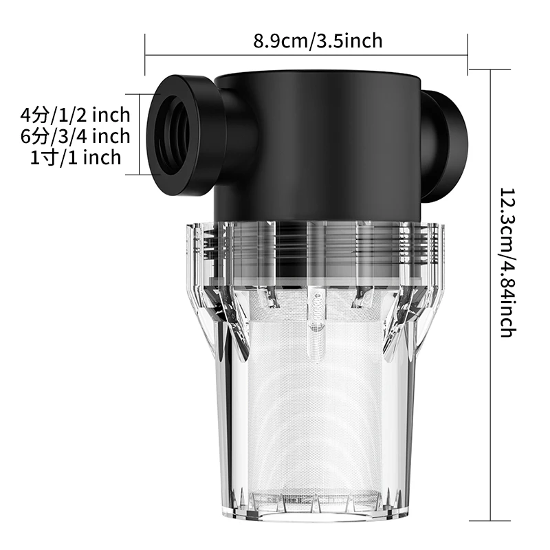 Garden Watering Filter 1/2'' 3/4'' 1'' Plastic Irrigation System Impurity Prefilter Aquaculture Household Water Pipe Filter