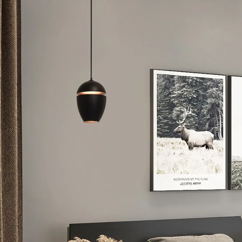 

Nordic Light and Simple Restaurant Bar Black and White Spherical Round Single - Head Commercial Small Pendant Light for Shops