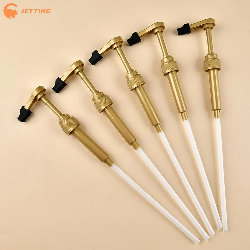 1/6Pcs Syrup Pump Coffee Syrup Pump Dispenser Gold Syrup Pump Topper For 750ml/ 25.4oz Syrup Bottle Syrup Pumps For Coffee Bar