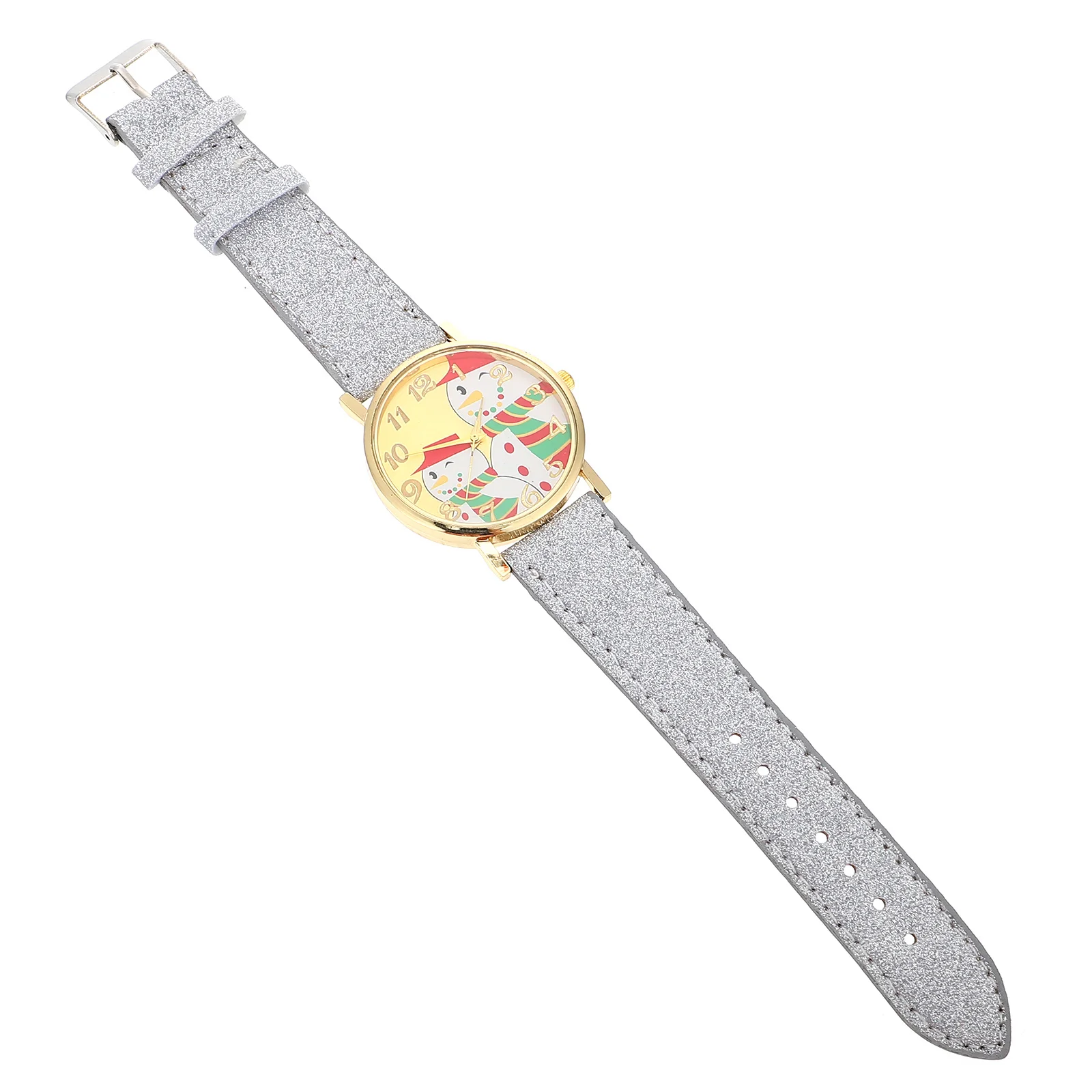 Christmas Watch Snowman Pattern Lovely Gift for Accurate Timekeeping Fashionable Wristwatch Adjustable Strap