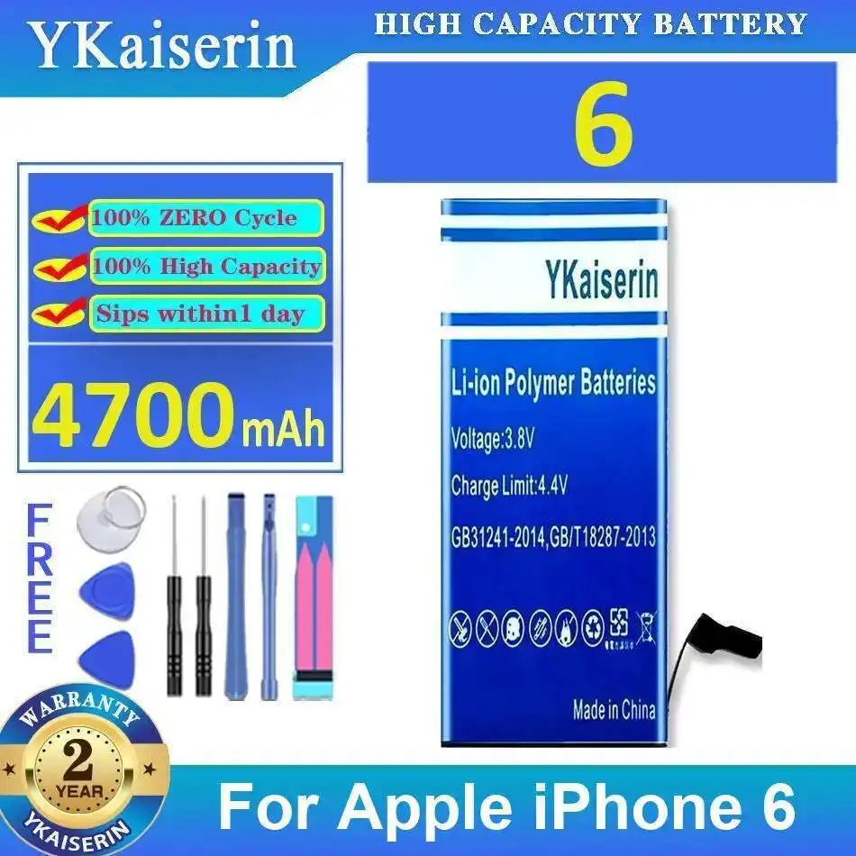 

High Capacity Stable 4700Mah Mobile Phone Battery For Apple Iphone 6