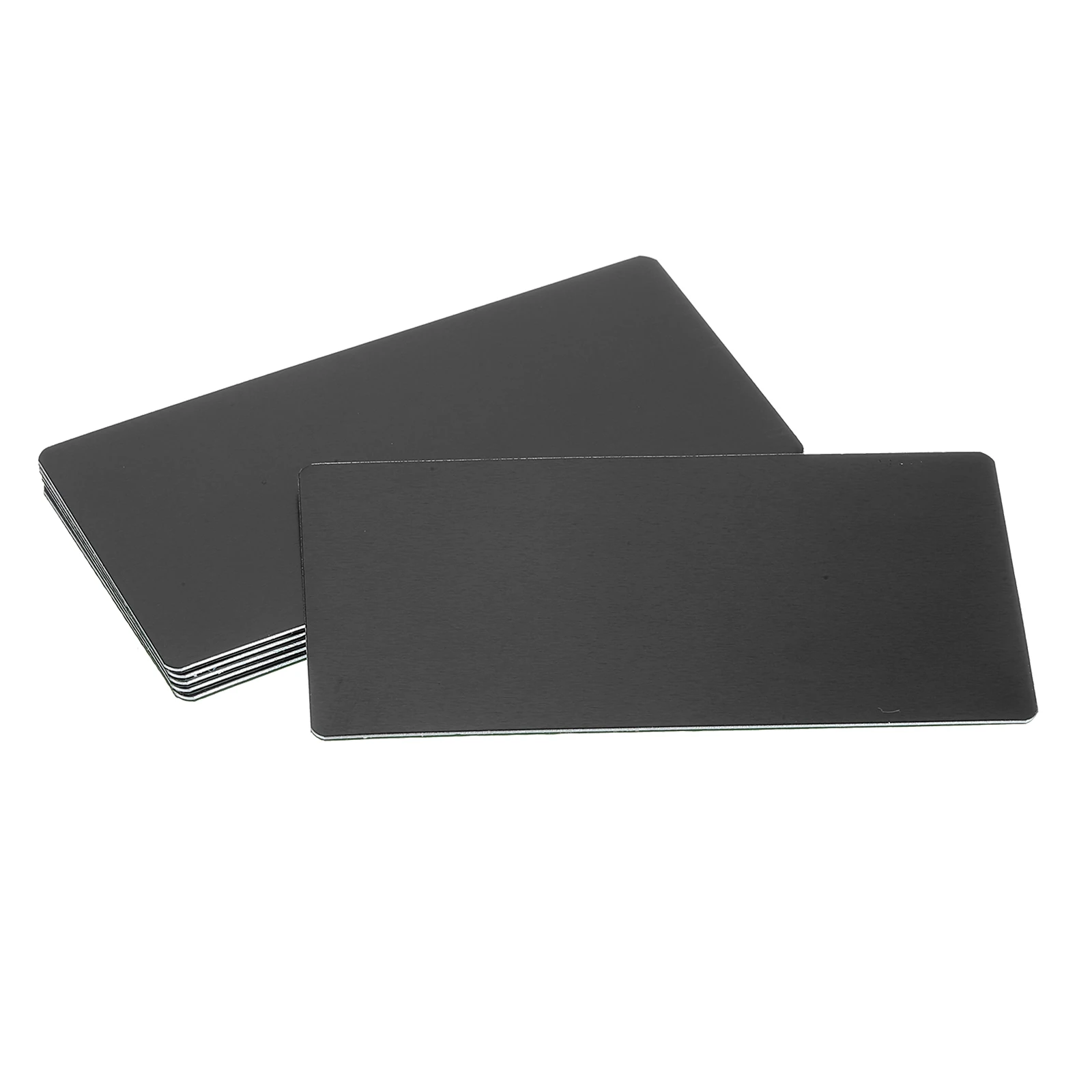 6/12Pcs Blank Engraved Metal Name Plates Laser Strong Adhesive Nameplate Anodized Aluminium Custom Blank Plates Bussness Cards