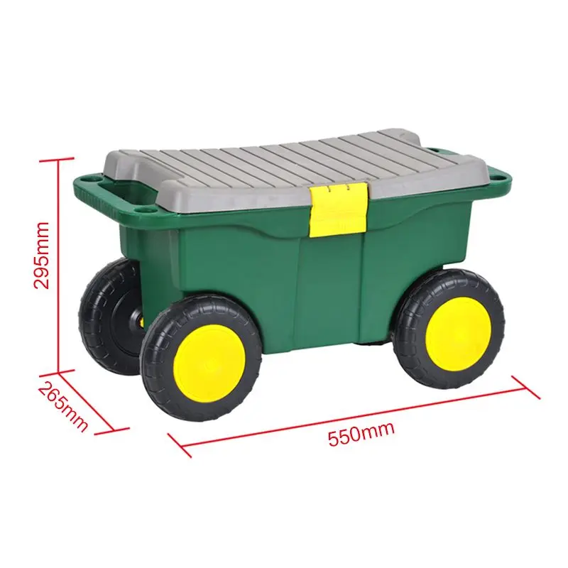 바퀴가있는 모바일 도구 상자 다기능 더블 레이어 도구 상자 휴대용 플라스틱 도구 케이스 가정용 대용량 도구 상자