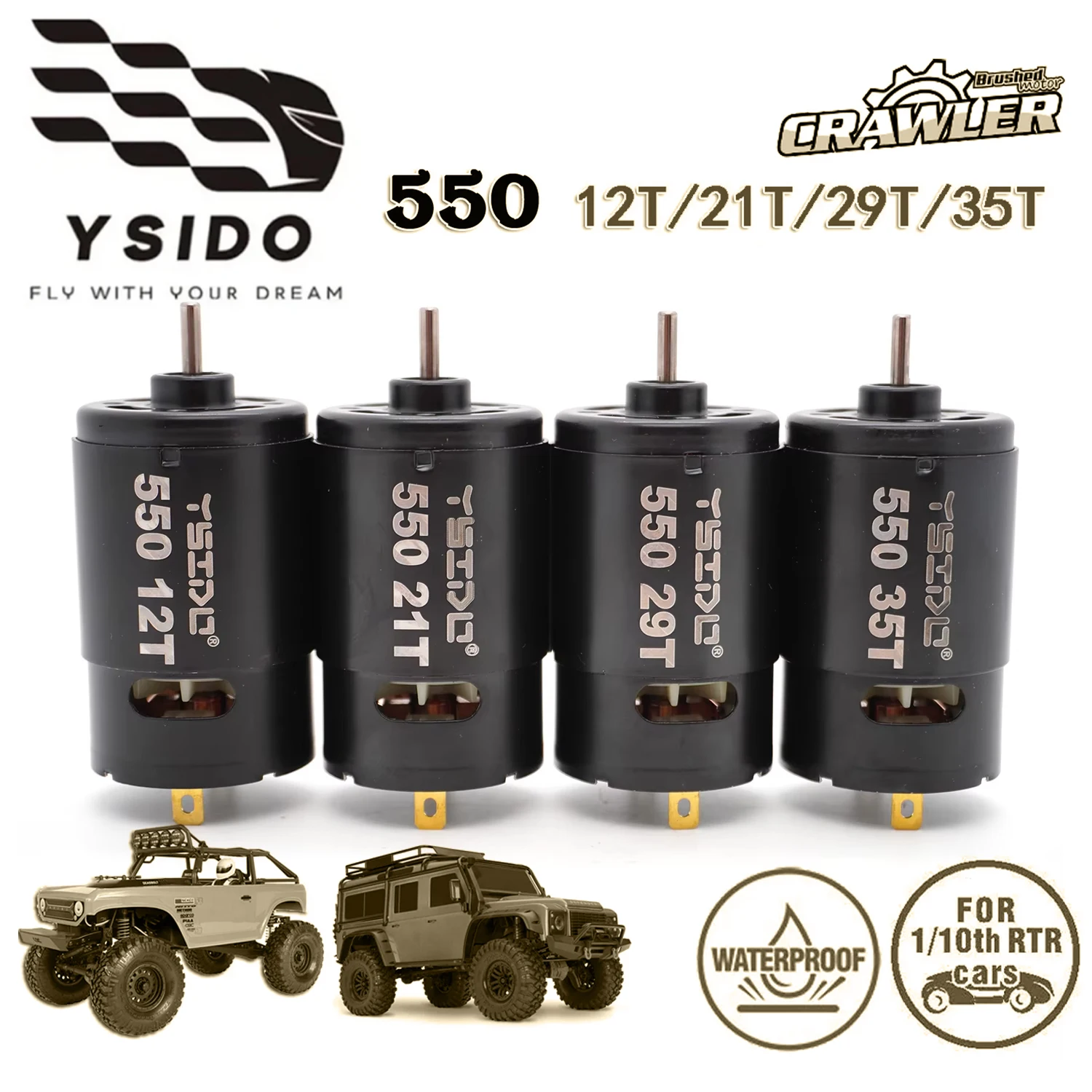 

Детали для радиоуправляемых машин YSIDO 1:10: Бесколлекторный двигатель 550 (12T, 21T, 29T, 35T) для радиоуправляемых машин-краулеров 1/10, таких как HPI, Wltoys, Kyosho, TRAXXAS TRX, внедорожные монстры