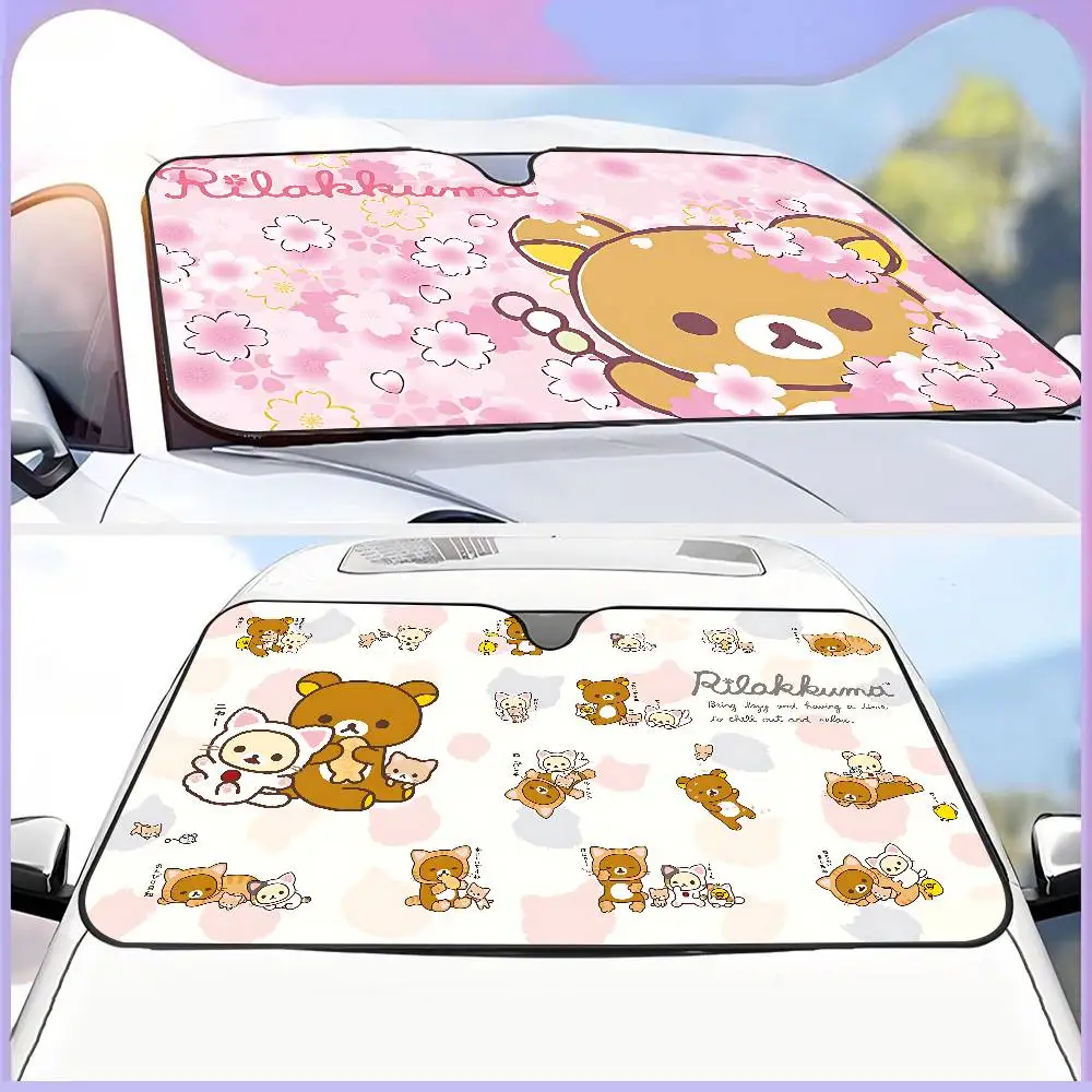 

Солнцезащитный козырек R-Rilakkuma для лобового стекла автомобиля, защита от солнца и УФ-излучения, сохраняет прохладу в салоне
