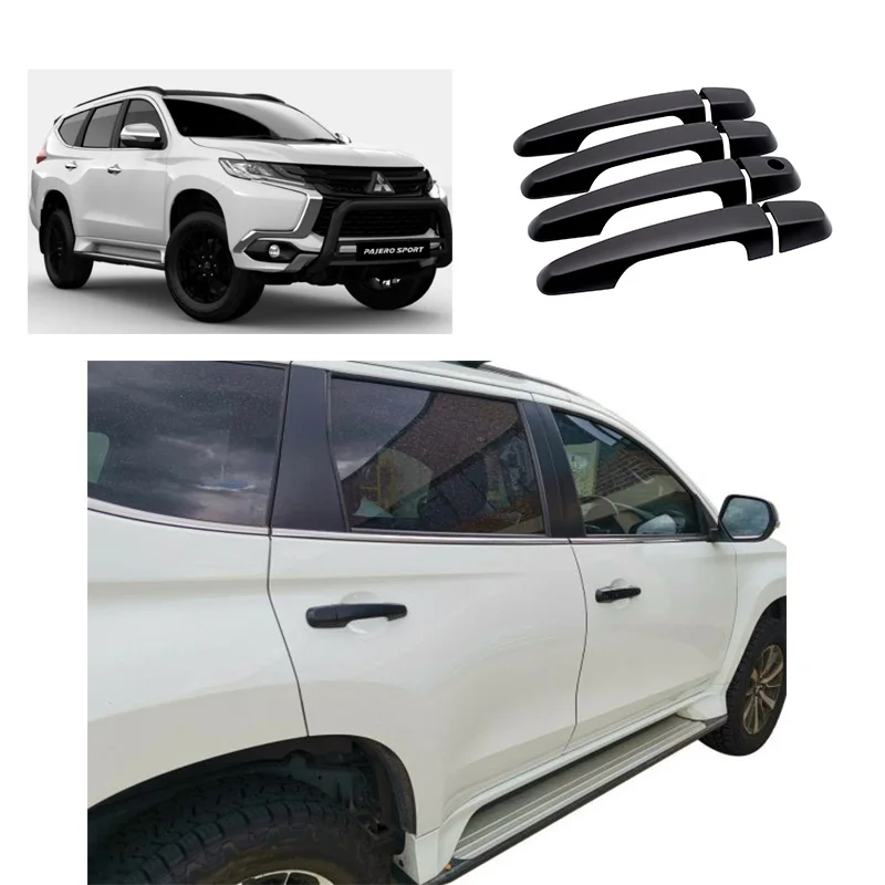 Door Handle Cover For Mitsubishi Pajero Sport 2015-2019 Mitsubishi Triton L200 2015-2018 ABS 4X4 Car Accessories Stickers