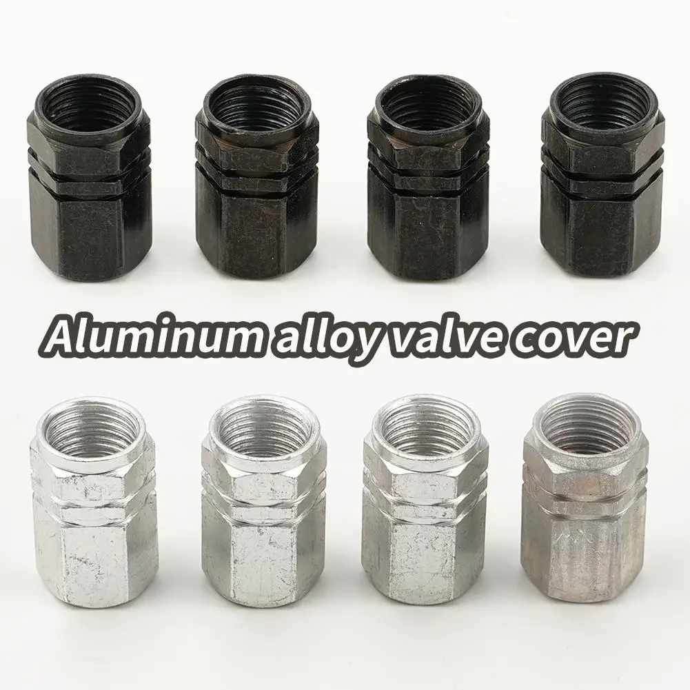 4pcs Tire Valve Stem Caps Universal Aluminum Alloy Car Wheel Tyre Valve Stem Covers Waterproof Automobiles Motorcycles Truck