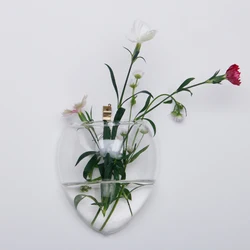 Mouse Wall Vase Christmas Wall Terrarium Glass Flower Vase Wall Sphere Tabletop Vases Home Wedding Decoration Mouse Transparent