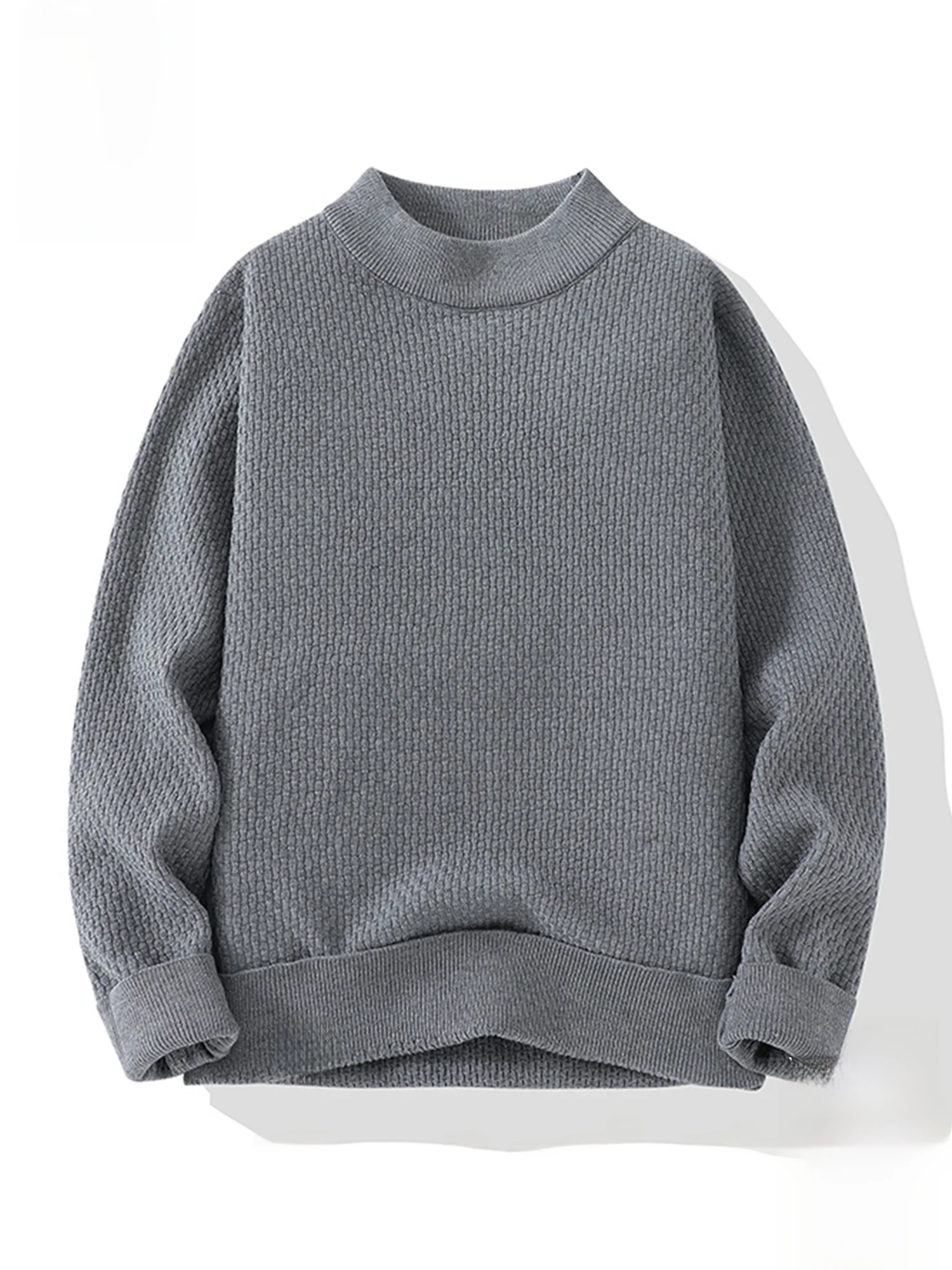 

PaulFrank Mid-Weight Knitted Loose Fit f High Collar Sweater for Men Warm Casual Sle Polyester Blend Winter Top