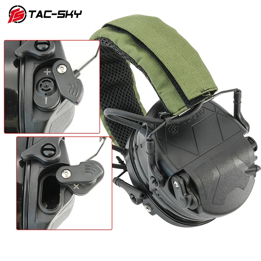 TAC-SKY Electronic TAC300 Tactical Headphones Ear Protection Airsoft Shooting Headset Hearing Protection Noise Reduction Earmuff