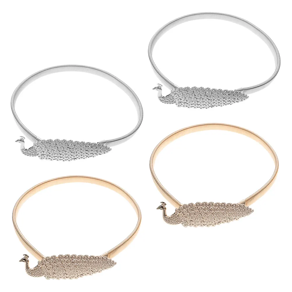 

4pcs Alloy Curtain Tiebacks Peacocks Design Adjustable Holders Straps Buckles for Bedroom Living Room Kitchen Bathroom Office