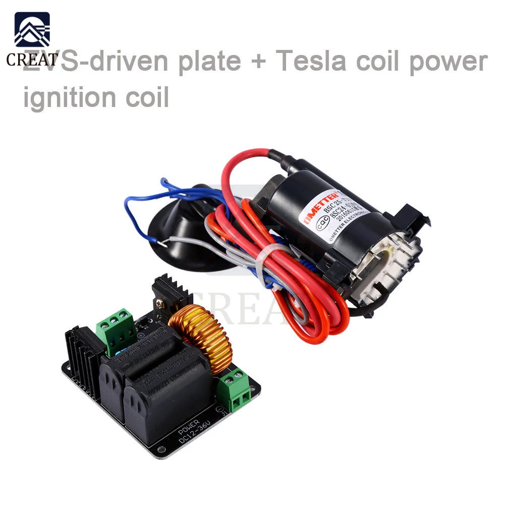 DC 12-36V 10A 300W ZVS Tesla Coil High Voltage Generator Driver Board Discharge Flyback Driver Module Ignition Coil