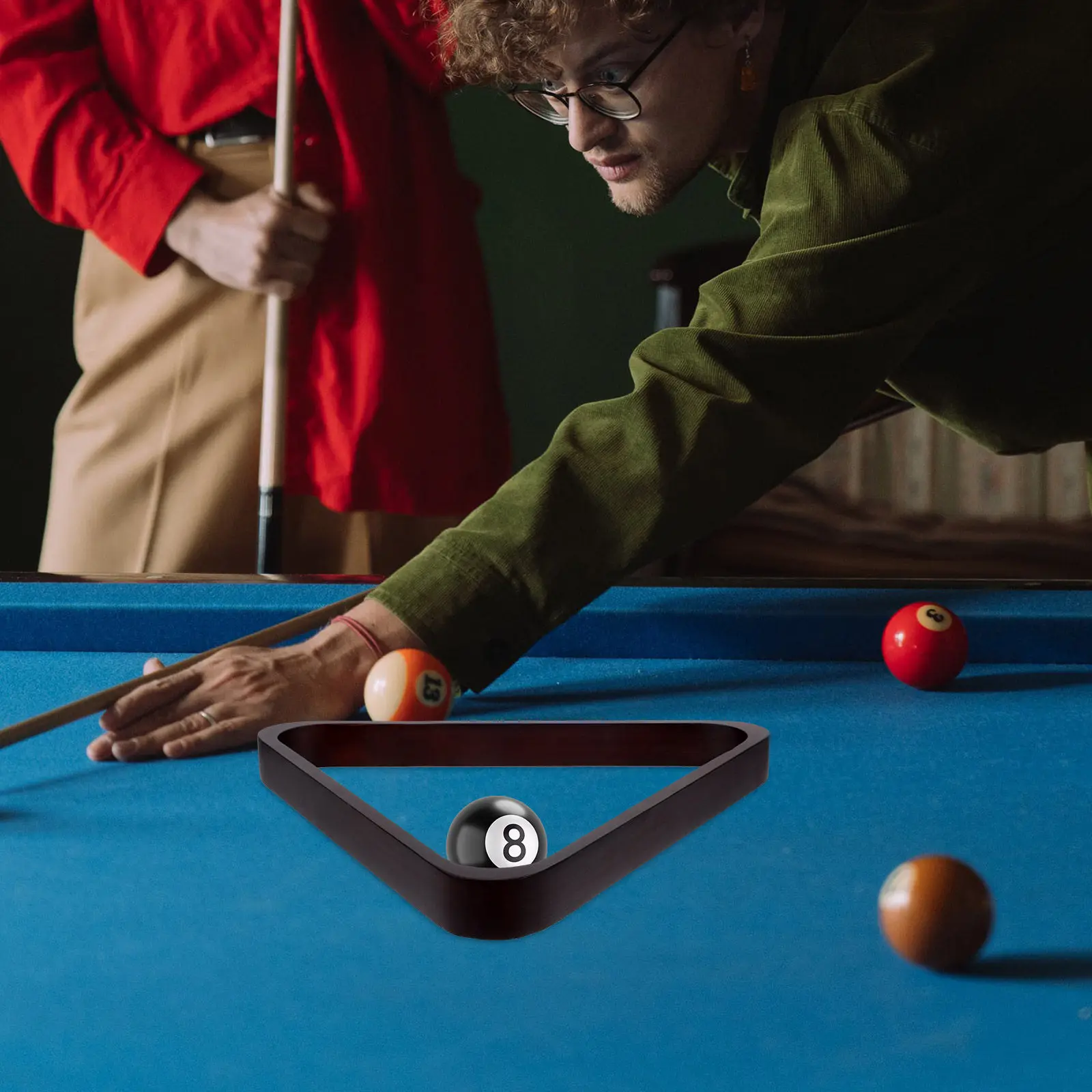 

Премиум-органайзер для бильярдных шаров из дерева: треугольная подставка для пула и снукера, прочная, износостойкая, устойчивая к падениям, мини-органайзер для бильярда