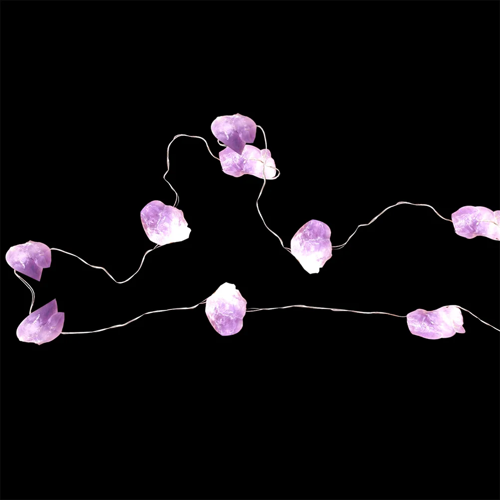 

Amethyst String Lights Unique Hanging Decor Holiday Decorative Delicate Party Strap Indoor Pendant Decorate