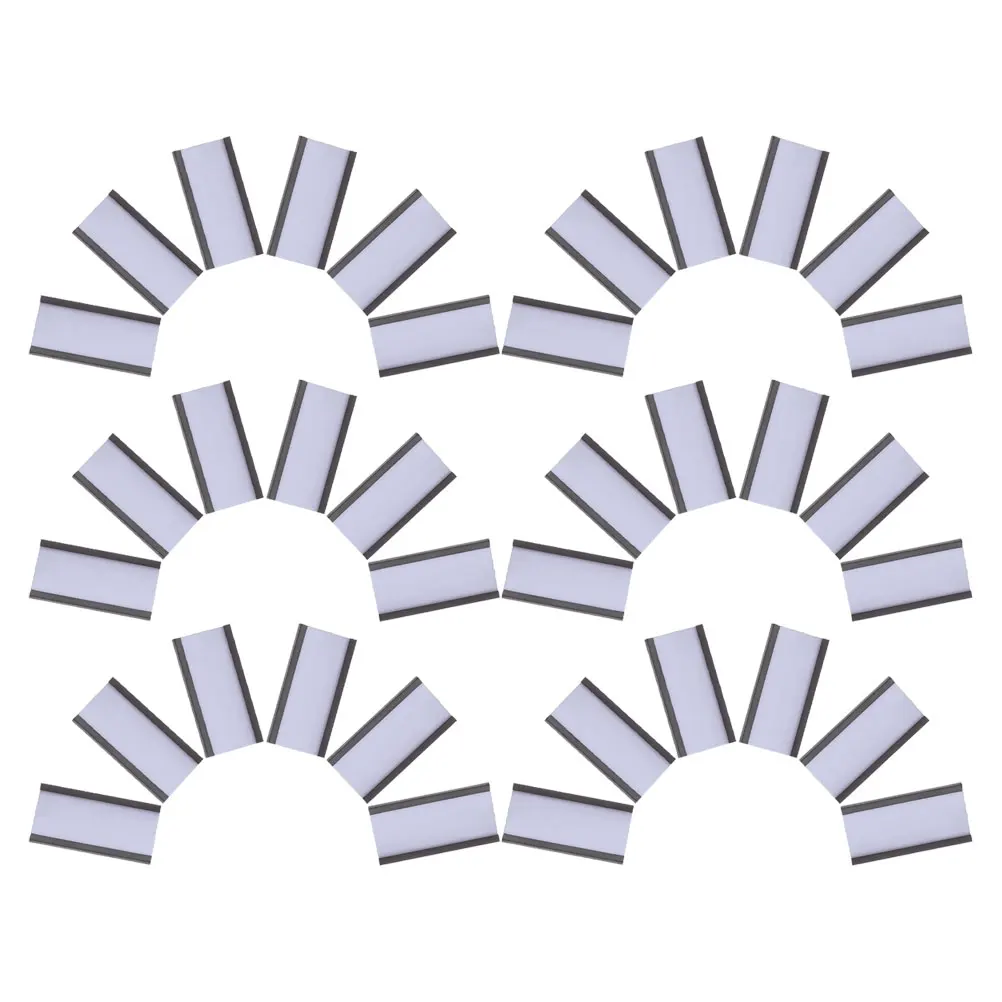 

60 Set Card Type Tag Labels for Rack Magnetic Holders with Replacement Strip Protective Film Rubber