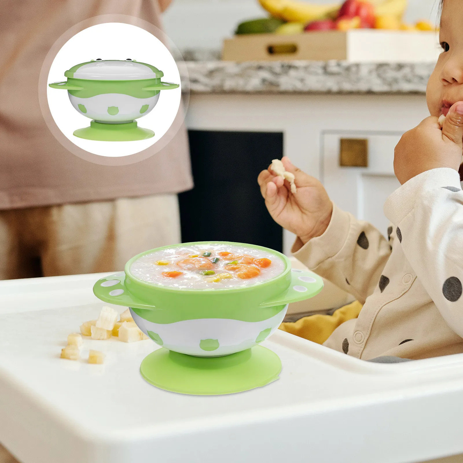 

Baby Suction Bowl Strong Base For Mess-Free Feeding Lightweight Portable Animal Design Bpa-Free Infant Feeding Bowl