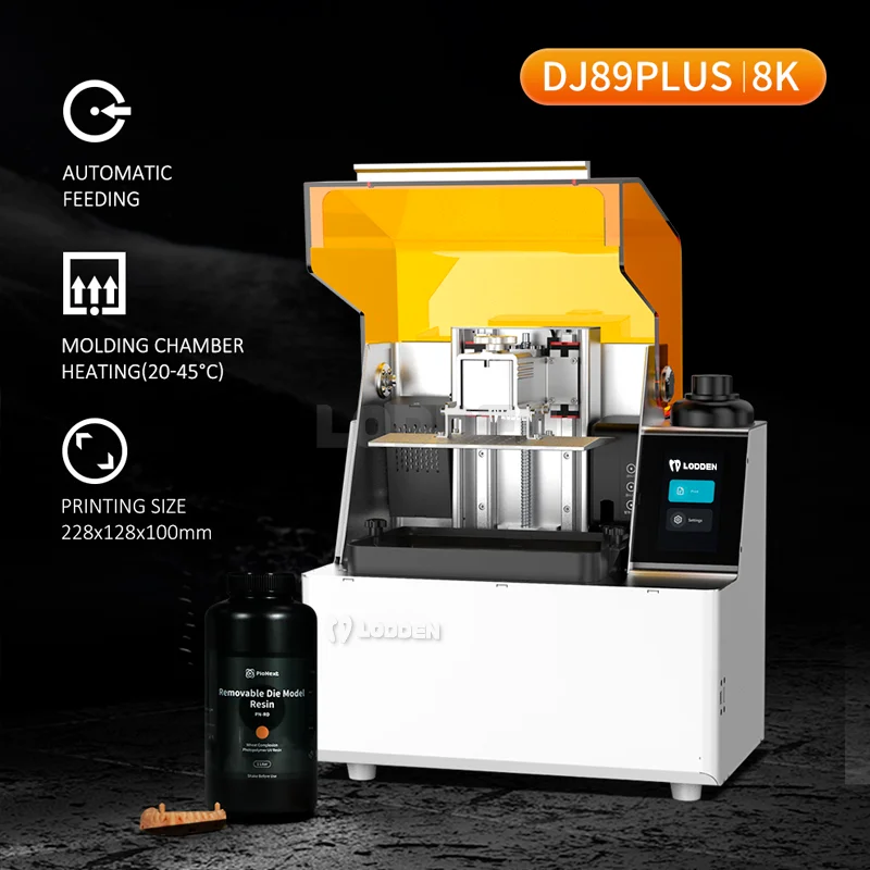 Dental 3D Printer DJ89 PLUS Equipment 405nm 8K LCD Impresora Automatic Feeding Sculpting of Model Details 3D Printer Machice