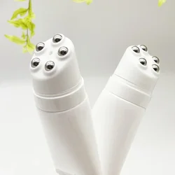 5/10Pcs Cosmetic Squeeze Soft Tubes Neck Massage Ball Roller Stainless Steel Massage Tool Empty Bottles Plastic Soft Containers