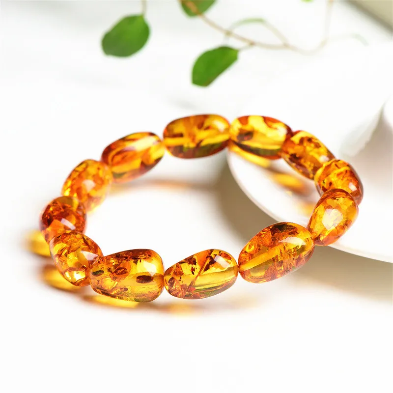 الطبيعية بيبالد العنبر الأحمر خرز بيضاوي سوار النساء الرجال 14x10 مللي متر موضة حجر استشفاء نادر AAAAA
