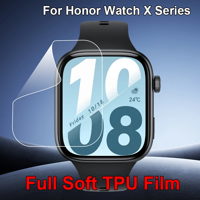 

For Honor Watch X5i X5 Bracelet Clear Glossy Repairable Soft TPU Hydrogel Film Screen Protector -Not Glass