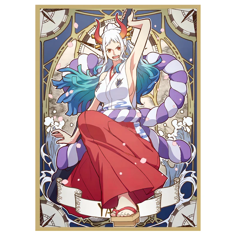 ซองใส่การ์ดหนึ่งชิ้นลายอะนิเมะ Nami Uta Robin yamato 60ชิ้นเคสป้องกันด้วยเลเซอร์ส่องแสง