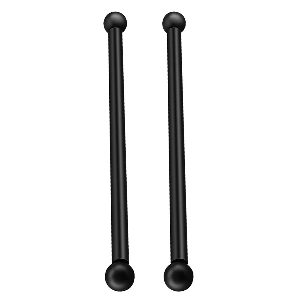 2Pcs Lamp Post Cross Arm Black Metal Outdoor Light Pole Ladder Rest Handle Replacement Flag Holder Bar Patio Post Accessories view 6