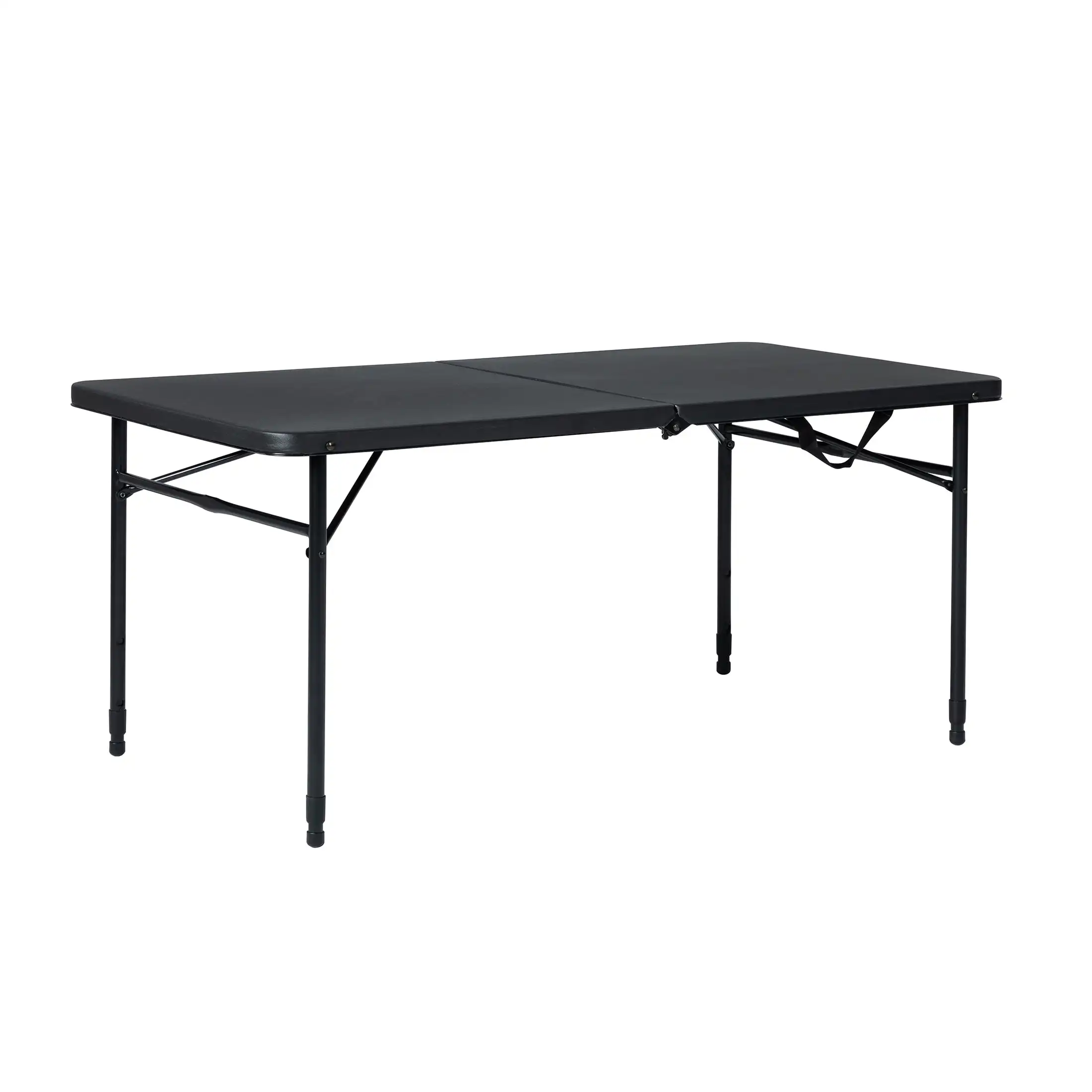 Mainstays-mesa plegable de 4 pies, plegable, ajustable, color negro intenso