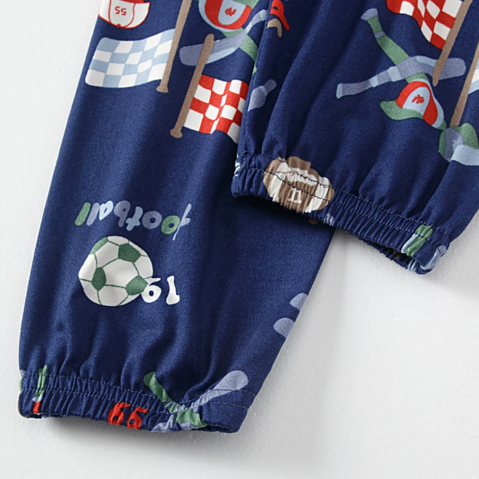 3-teiliges Set aus Kinder-Shorts mit Ball-Print, Weste, Shorts, Hosen-Kombination, bequeme Schlafanzüge für Jungen, Hauskleidung – Detail 14