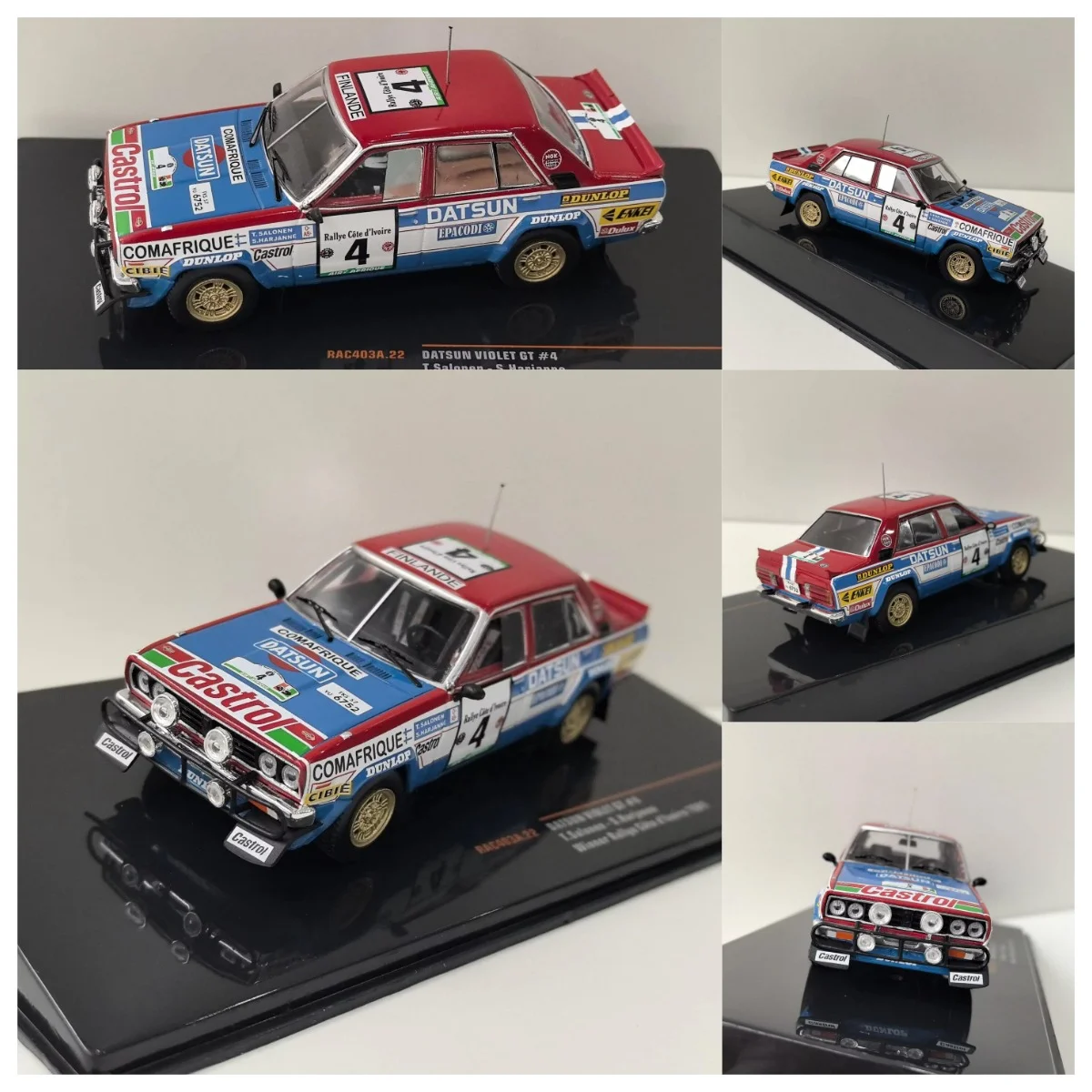 

DEA Diecast 1/43 Scale Datsun Violet GT # 4 1981 Racing Alloy Car Model