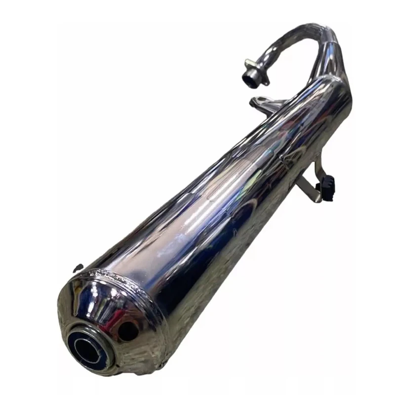 Motorcycle Exhaust Pipe for Suzuki Haojue Qinqi Jingcheng AX100 JC100-A HJ100-A Classic AX 100cc Heat Protecter Chromed Muffler - Detail 1