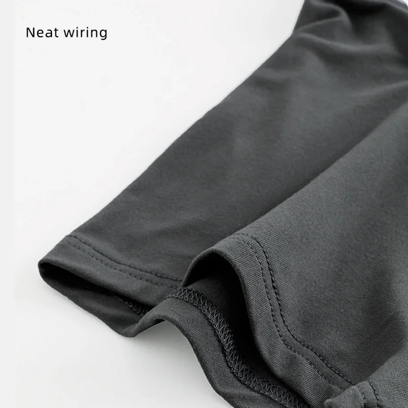 3pcs Men's personalized solid color flat leg pants, comfortable, casual, and sporty square leg pants, men's underwear